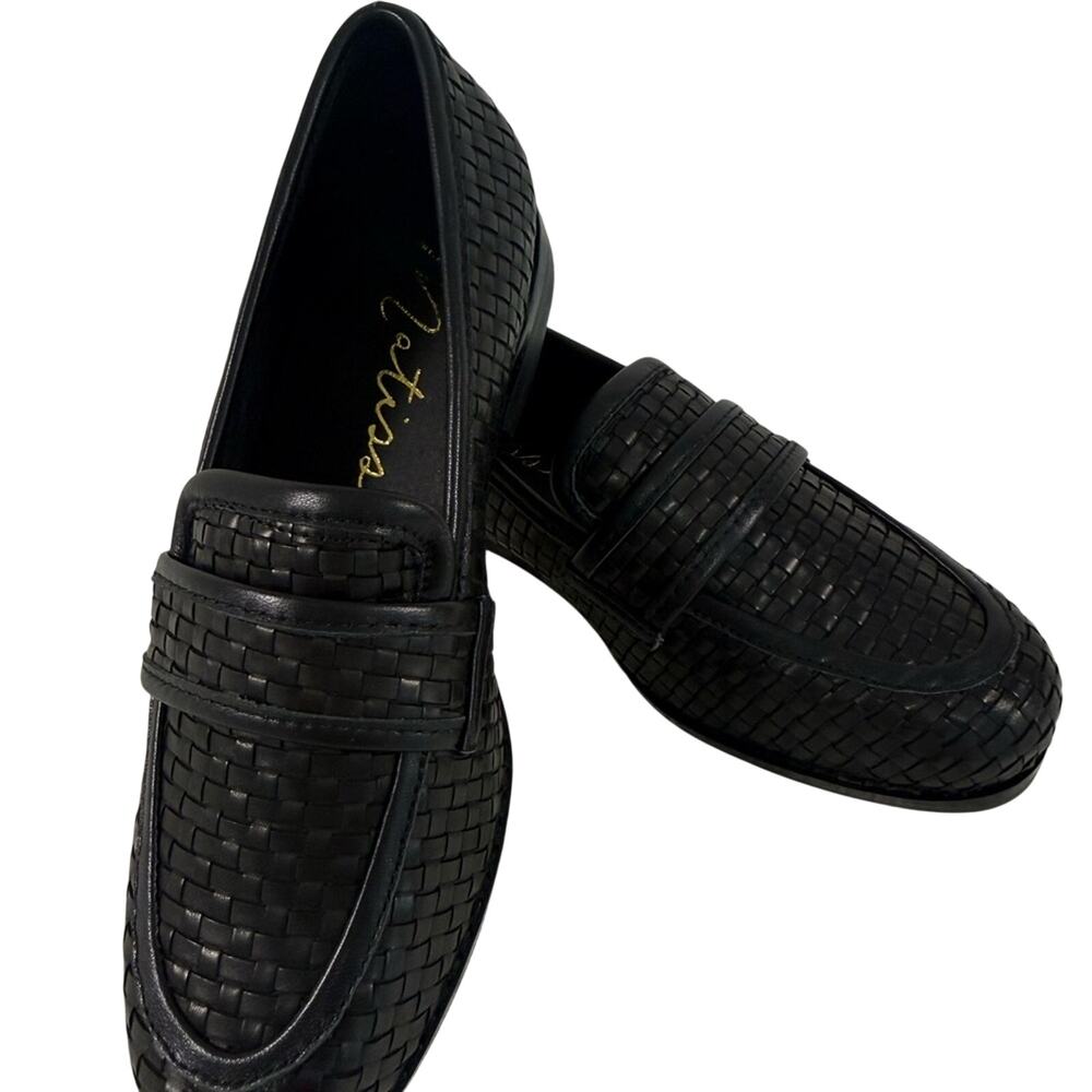 Matisse Black Woven Women's Loafers